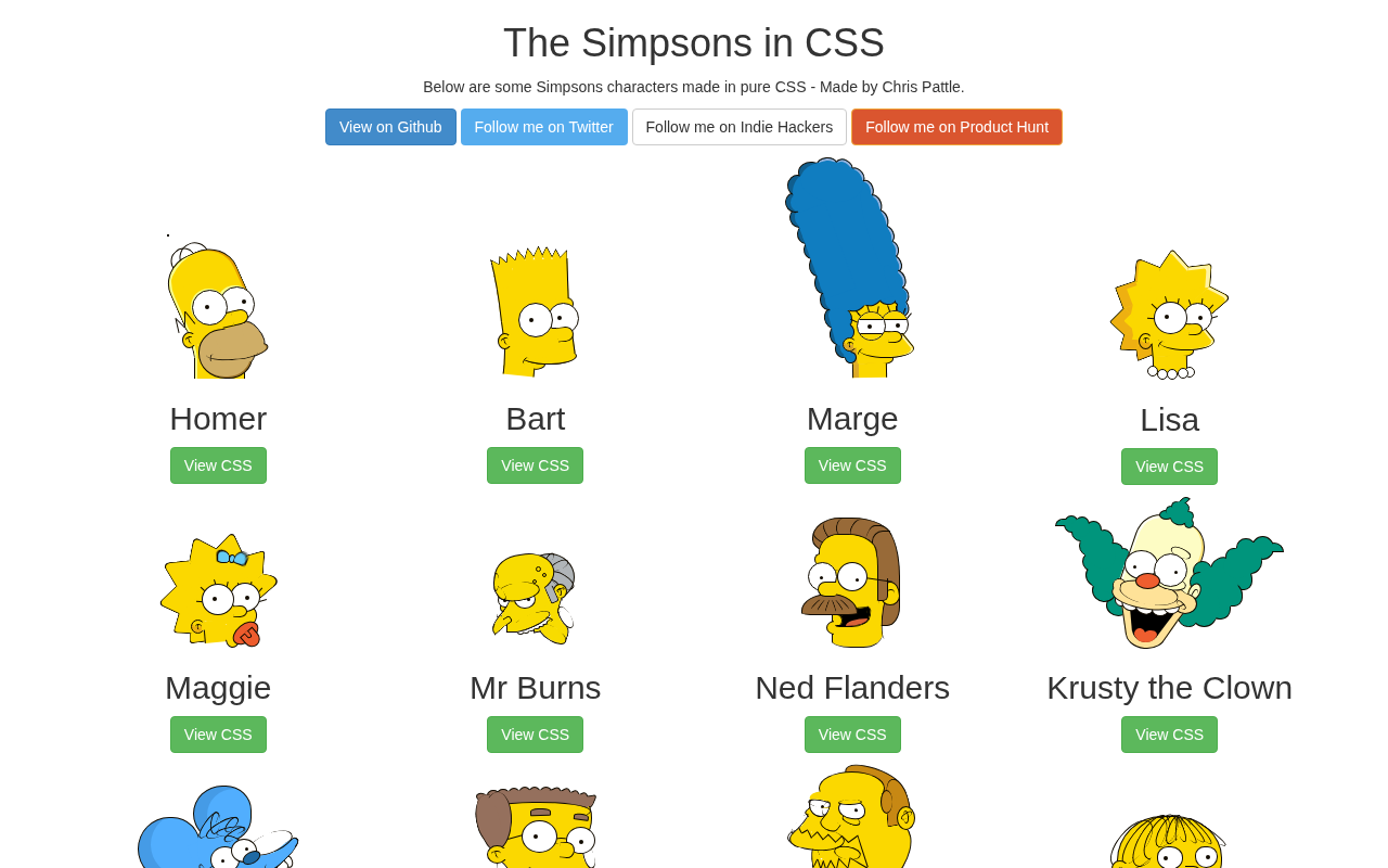The Simpsons in CSS 截图